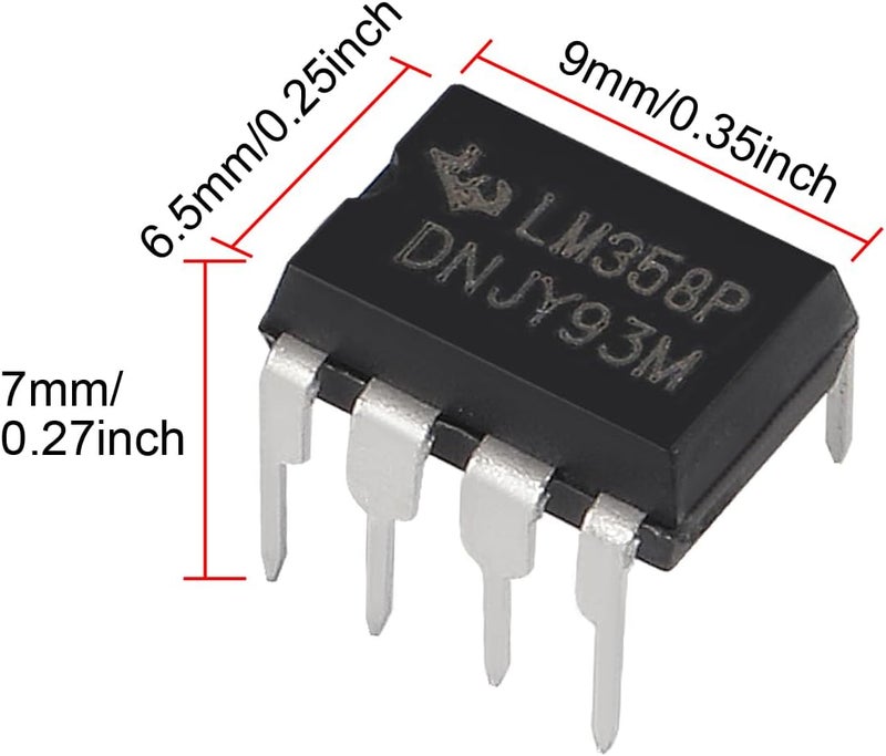 DORHEA 50Pcs LM358P Operational Amplifier IC Om-Amp DIP-8 with Machined Contact Pins LM358 IC Dual Operational Amplifier Integrated Circuit for Sensor Signal Processing, Signal Conditioning - Image 4